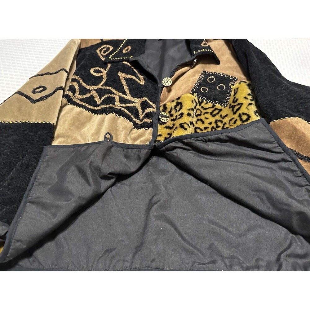 Vintage Woman New Direction Patchwork Animal Print Jacket Size XL too cool - Picture 13 of 15